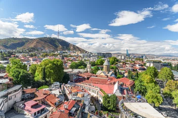 Foto op Canvas Awesome city view of Tbilisi, Georgia © efired