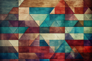 Textured Wallpaper colorfull background with geometric parts. AI generated