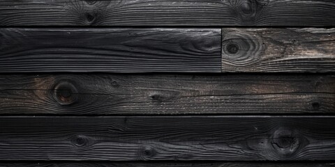 Wood panel texture black board background copy space, AI Generated