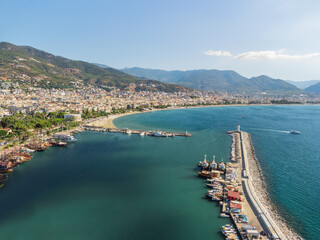 Fototapeta premium Awesome view of Alanya Marina in Turkey