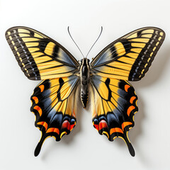 Top-down view of a Tiger Swallowtail Butterfly (Papilio glaucus).