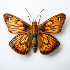 Fototapeta na wymiar A Skipper Butterfly (Hesperiidae family) top-down view.