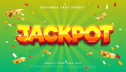 Jackpot Prize Sale 3D editable text effect, suitable for promotion, product, headline