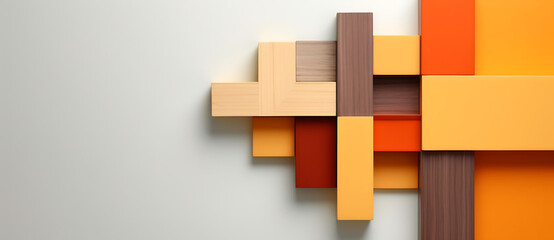 the orange and yellow wood is very colorful Generated by AI