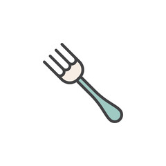 Fork filled outline icon