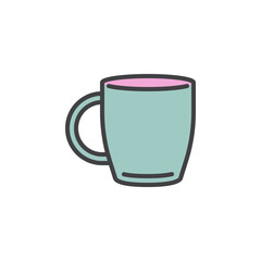 Coffee Mug filled outline icon