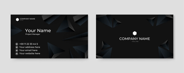 Simple Illustration of business card templates. Elegant abstract