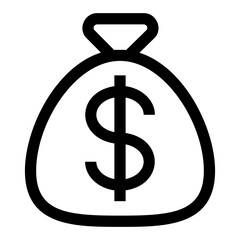 dollar line icon