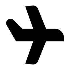 Obraz premium plane glyph icon