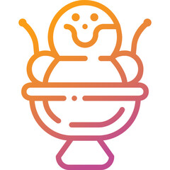 sundae gradient line icon
