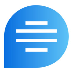 Obraz premium chat gradient icon