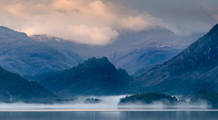 fog over the mountains