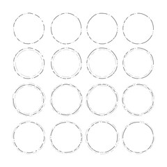 Circle aesthetic frame art decoration isolated vector illustration.