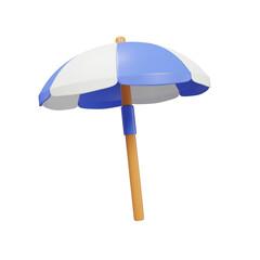 umbrella beach travel 3d icon illustration