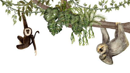 Tree brunch with animal