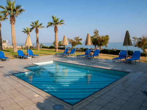  Swimming pool for children at hotel in Rethymnon on Crete, Greece
