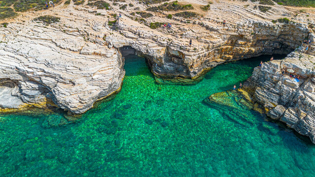 Cliff in Premantura, Croatia