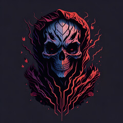red mad skull