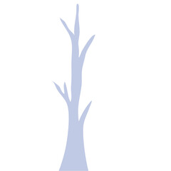 Hand Drawn Winter Tree Wtihout Leaves