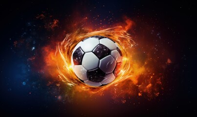 Fototapeta premium Football Advertising Background, Soccer Tournament Competition and Training For Social Media Post. Generative Ai