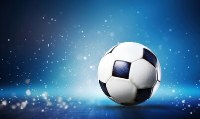 Fototapeta premium Football Advertising Background, Soccer Tournament Competition and Training For Social Media Post. Generative Ai