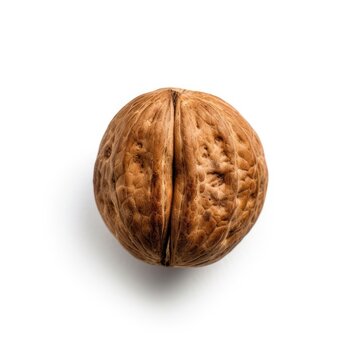 Nutmeg isolated on white background. Generative AI