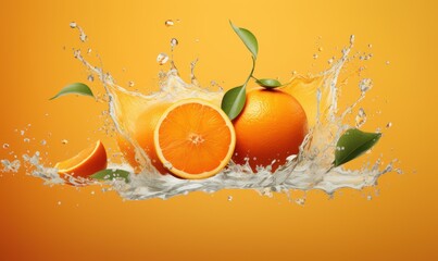 Orange Advertising Background For Social Media Post, Juicy Fruit for Healthy Nutrition. Generative Ai