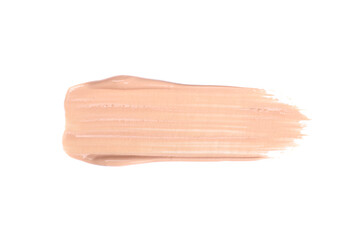 cosmetic smear foundation cream isolated on white background