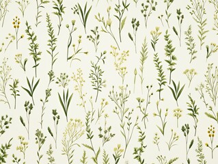 Botanical pattern background. Simple and minimalistic. 