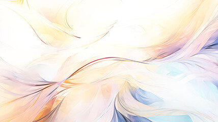 abstract multicolored interlacing lines on a white light background. Generative AI