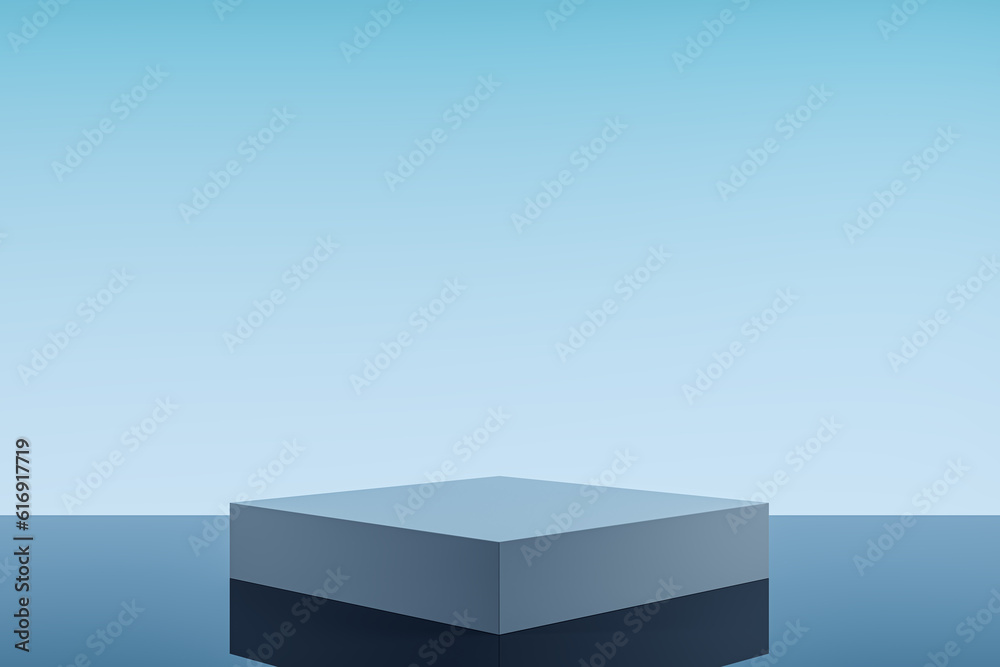 Aufkleber blank pedestal on light background with mock up place. product placement concept. 3d rendering.