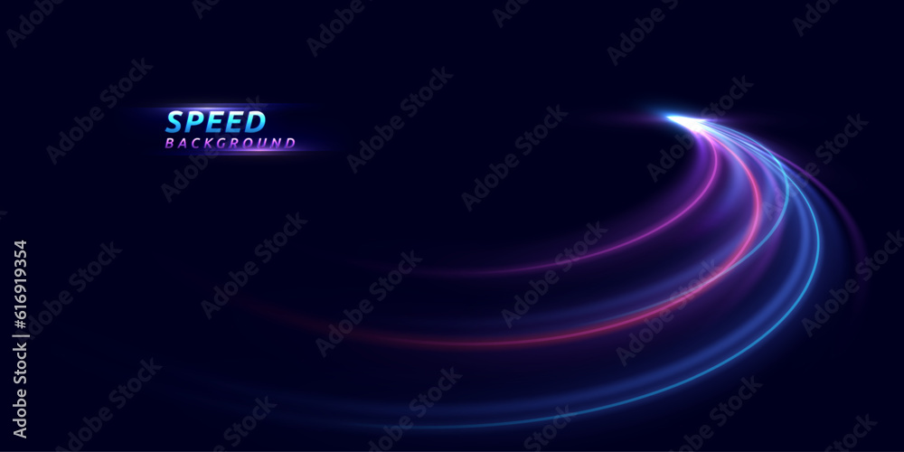 Aufkleber Abstract speed line background. Dynamic motion speed of light. Technology velocity movement pattern for banner or poster design. Vector EPS10.