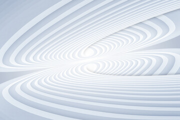 Fototapeta na wymiar White spiral future building artificial space background,3D rendering