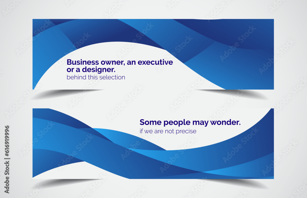 Wall mural set of modern design - vector web banners design background or header templates, horizontal advertis
