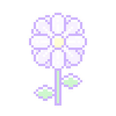 ピクセルアートな一輪のお花☆PNG