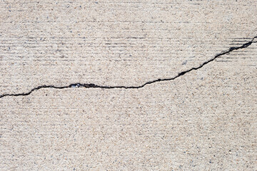 Obraz premium Home building problem. Cracked concrete floor