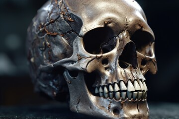 human skull. generated by AI.