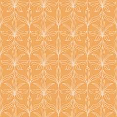 Fashioned oriental vector seamless damask pattern. Wallpaper seamless texture. Vintage retro seamless pattern design.