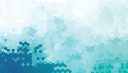 Abstract geometry hexagon blue & white  texture background pattern. vector illustration.