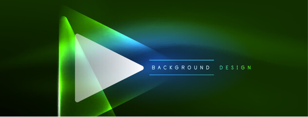 Fototapeta premium Vibrant Geometric Neon Shiny Line Background. A Bold and Stunning Display of Shapes, Lines, Colors, and Glow, Perfect for Futuristic Modern Designs, Hi-tech Presentations, Technology Web Pages