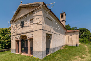 Fototapeta na wymiar Church of San Salvatore, Cuasso al Monte, Varese, Italy