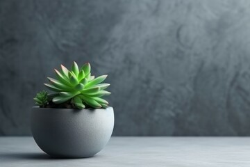 Succulent plant pot wall. Generate Ai