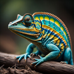 Obraz premium Chameleon | The art of adaptation and camouflage | Generated AI