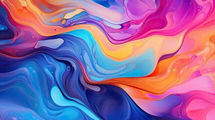 Fototapeta premium Liquid marble texture mixture of acrylic paints background made with Generative AI