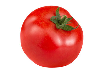 Ripe tomato isolated on transparent background.