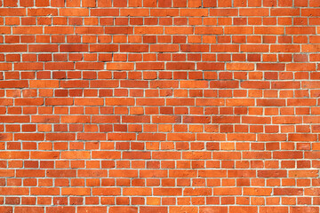 Naklejka na ściany i meble Texture of the orange brick wall as an architectural background