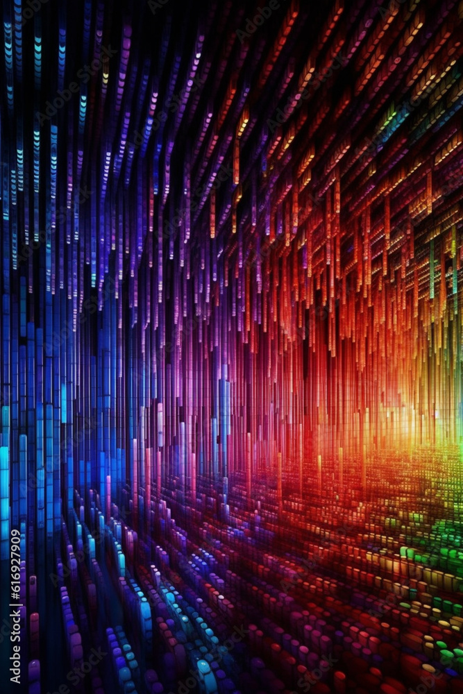 Fototapete a time-lapse photograph capturing the movement of stock market chart lines over a period of time, il