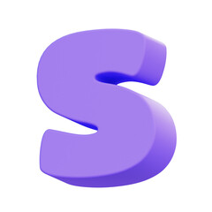 S 3D letter