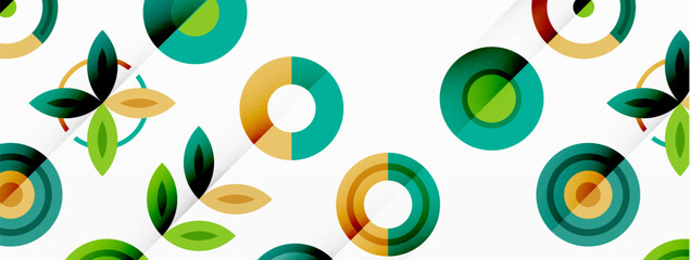 Vibrant and eye-catching vector background featuring a grid of colorful circles arranged in a patterned composition, perfect for modern and trendy designs