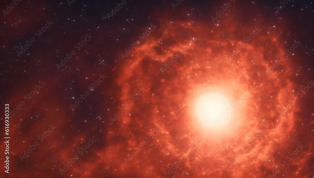 Wall mural an image of an interestingly vivid red spiral shaped object in the sky ai generative